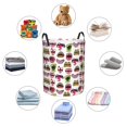 thumbnail image 4 of Balery Halloween Mouth Cesta de ropa redonda con asas, impermeable, independiente, para ropa, juguetes, dormitorio y familia-Small, 4 of 6