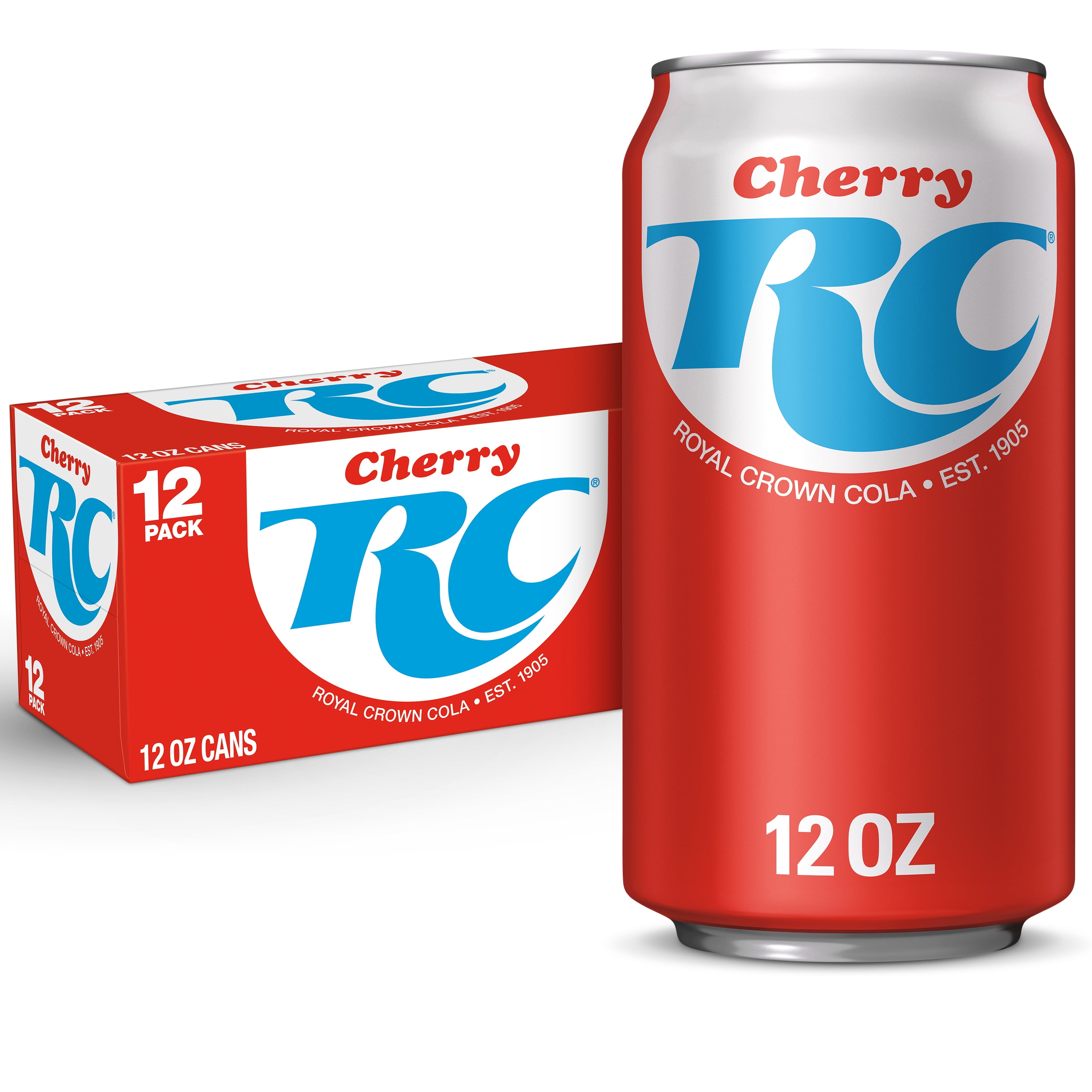 RC Cherry Cola Soda, 12 fl oz cans, 12 pack - Walmart.com - Walmart.com
