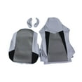 thumbnail image 3 of veasfak Computer Office Chair Slipcovers Breathable Swivel Chair Gaming Chair Covers Black Gray, 3 of 9