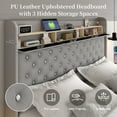 thumbnail image 3 of SIBEDS Queen LED Bed Frame with Galaxy Projector, Charging Station, 52" Headboard & 2 Drawers, No Box Spring Required, 3 of 9