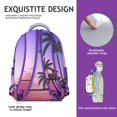 thumbnail image 5 of Hawaii Tropical Wind Palm Leaves Print Backpack: Perfect Gift for High School College Students, Durable Lightweight Laptop Daypack, Large Capacity for Campus Commute, 5 of 6
