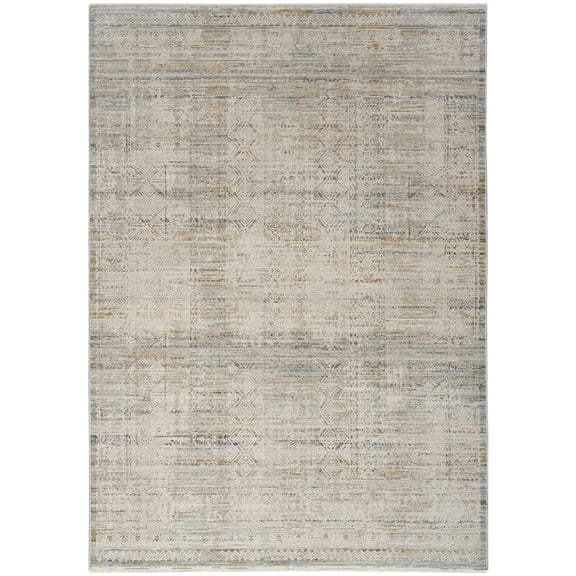 Nourison Nyle Geometric Bohemian Indoor Rug Ivory Multicolor 5'3" x 7'10"