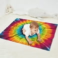 thumbnail image 2 of Colorful Rainbow Tie Dye Spiral Pattern Blanket,Comfortable Soft Flannel Throw Blanket,All Season,Warm Lightweight Blankets for Sofa Bed Couch Living Room Chair,30"x40", 2 of 4