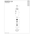 thumbnail image 3 of Kingston Brass KDH8701 Pull-Down Kitchen Faucet Sprayer Head, Polished Chrome, 3 of 4