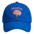 thumbnail image 2 of Sentmoon Womens Baseball Caps Mens Caps Mama Hat for Women Adjustable Baseball Cap with Mom and Carnation Embroidery, 2 of 7