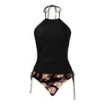 thumbnail image 5 of ibiyuan Plus Size Swimsuit for Women Two Piece Tummy Control Bathing Suit Flowy Body Shaping Swimwear Color Block Swimsuit for Women, 5 of 5