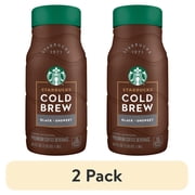 (2 pack) Starbucks Premium Black Unsweet Cold Brew Coffee Beverage, No Milk, 40 fl oz