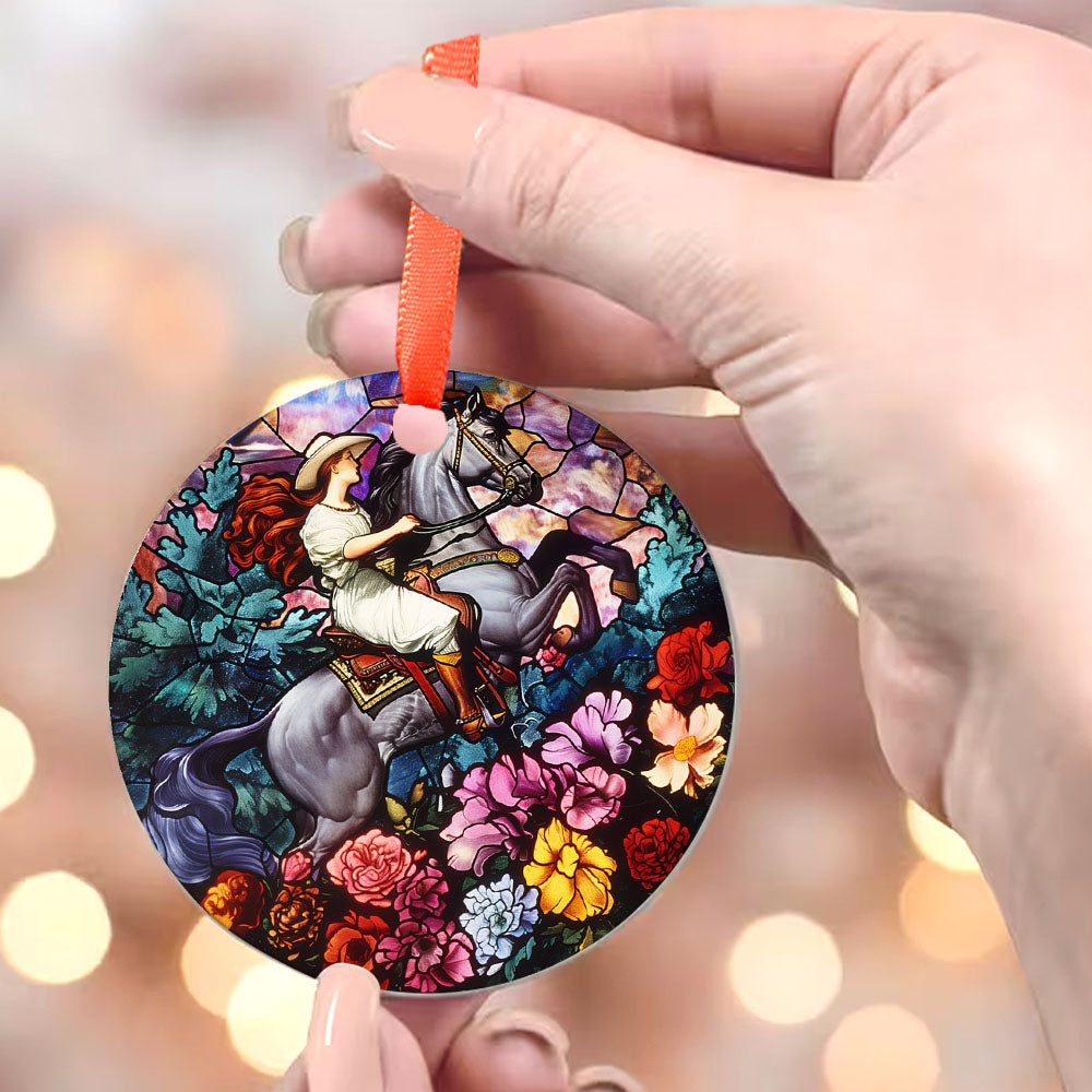 Cowgirl Christmas Ornament, Ceramic/Acrylic Ornament, Keepsake for Mother’s Day, Valentine’s Day Decoration, Festive Gift Ornament, Treasured Memory 2025