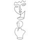 thumbnail image 2 of 2 Uds., Facial, Escultura, Decoración, Sombrero, Sombrero, , Soporte, Decoración para hogar, 2 of 6