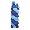 thumbnail image 3 of Soidarity Taza de agua plegable de 500ml, botella de agua plegable de silicona para ciclismo, hervidor de viaje, portátil, para acampar al aire libre, Ciclismo tapón de rosca azul Soidarity OD001093-04, 3 of 6