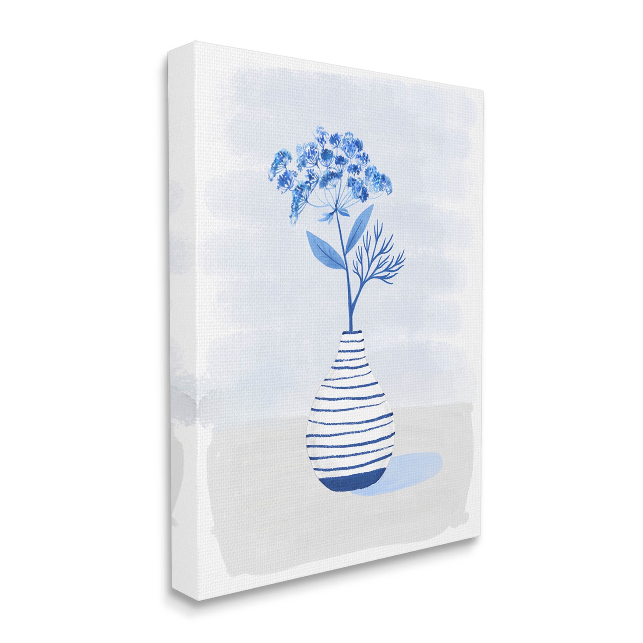 Contemporary Herb Sprig Flower Botanical & Floral Graphic Art Gallery Wrapped Canvas Print Wall Art