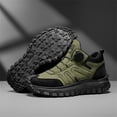 thumbnail image 4 of Willtoo Hiking Boots for Men Button Mid‑Top Comfortable Shoes, Non‑Slip Lightweight Outdoors Trekking Sneakers, Shock‑Absorbing Casual Footwear for Camping Hiking Daily Outdoor Activities, 4 of 5