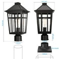 thumbnail image 3 of Luz exterior para postes Darkaway, 42 cm, IP65, aluminio negro, 110 V-220 V, 3 of 8