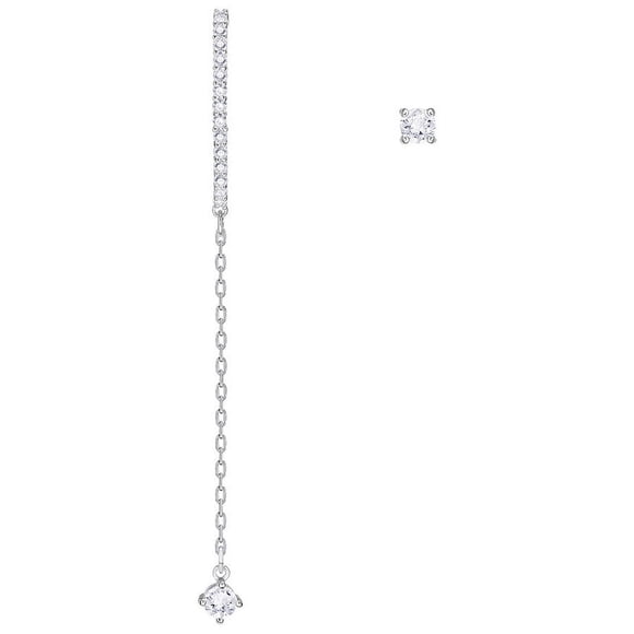 Swarovski Boucles d'Oreilles Percées Vittore - Blanc - Placage Rhodium -