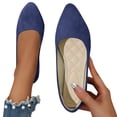 thumbnail image 5 of Womens Flats Shoes Portable Pumps Ballet Flat Slip-on Ballerina Pumps Shoes Ladies Loafers Blue 39, 5 of 9