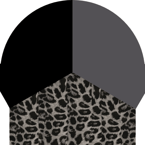 Black/Gray Leopard/Charcoal