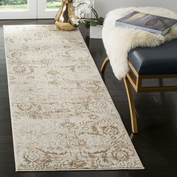 SAFAVIEH Artifact Emmeline Abstract Runner Rug, Gray/Cream, 2'3" x 8'