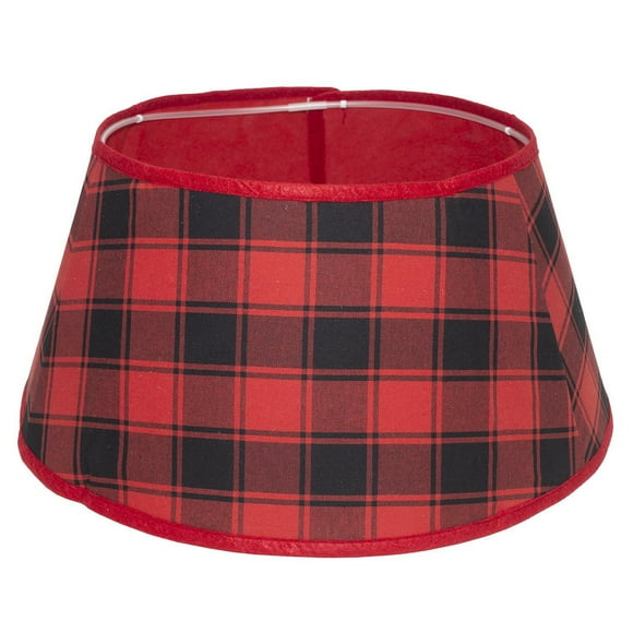 Collier de pied d'arbre Holiday Time Plaid Stand Band™, Rouge