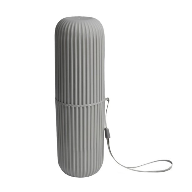 Juego de caja de almacenamiento portátil para cepillos de dientes y cepillos de dientes, taza de almacenamiento para el hogar, estante para exteriores, accesorios de bañogrisCN Deng Xun unisex