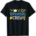 thumbnail image 2 of 100% Cotton Hanukkah Crew Retro Jewish Menorah Dreidel Men Women Kids T-Shirt, 2 of 5