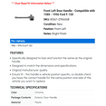 thumbnail image 2 of Front Left Door Handle - Compatible with 1980 - 1996 Ford F-150 1981 1982 1983 1984 1985 1986 1987 1988 1989 1990 1991 1992 1993 1994 1995, 2 of 2