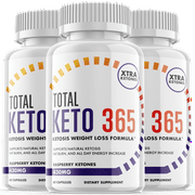 Total Keto 365 - Keto Supplement for Weight Loss - Energy & Focus Boosting Dietary Supplements for Weight Management & Metabolism - Advanced Fat Burn Raspberry Ketones Pills -180 Capsules (3 Pack)