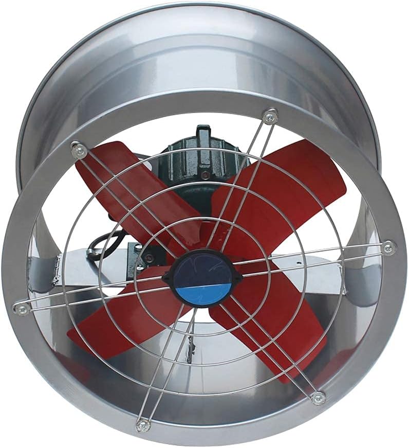 24" Industrial Exhaust Explosion-proof Axial Fan Cylinder Pipe Fan Wall Mounted Ventilator Draft Fan Inatke Fan for Dedusting and Ventilating 220V