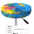 thumbnail image 4 of Balery Submarine And Landscape Fundas de asiento para taburete de bar redondo de tela de terciopelo ajustables que protegen de arañazos y manchas para sillas de 14 a 17 pulgadas.-13 inch, 4 of 7