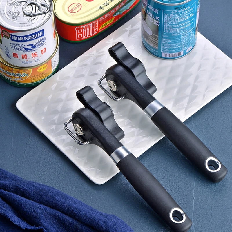 Safe Cut Can Opener Smooth Edge Can Opener Handheld Food Grade Stainless Steel Cutting Manual Can Opener for Kitchen Restaurant