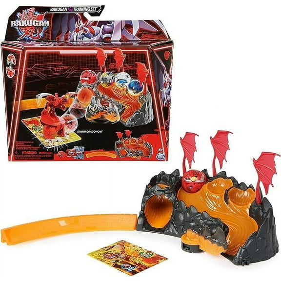 Bakugan Training Set with Titanium Dragonoid, Dragon Clan Themed, Customizable Action Figure, Trading Cards, and Playset, Kids Toys for Boys and Girls 6 and up