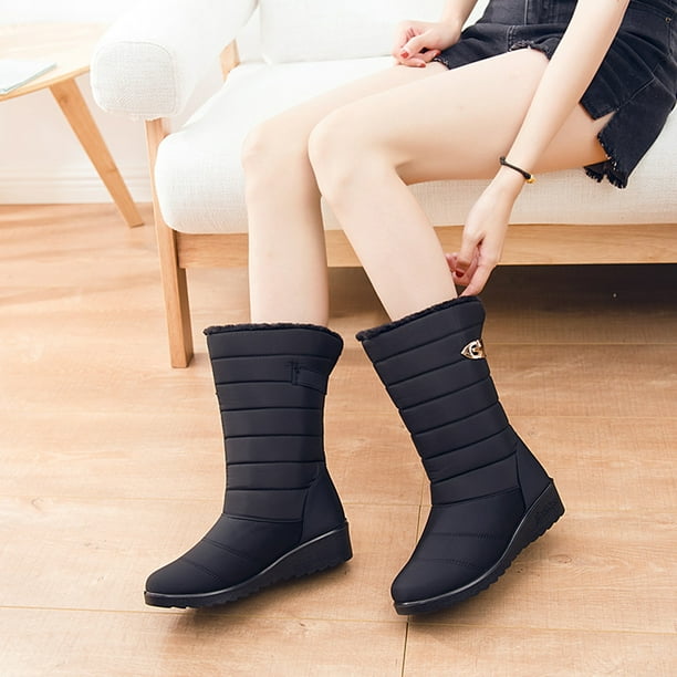 Platform shop waterproof boots