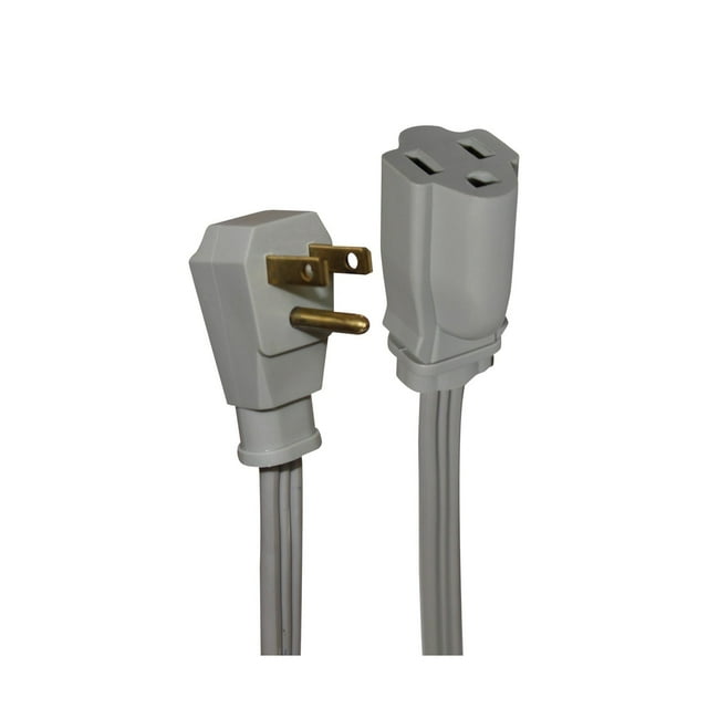 Xtricity - 1 Plug Electrical Extension Cord with Grounding, 2 Meter Length, For Indoor Use, Gray