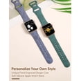 thumbnail image 4 of Wearlizer 2 Packs Floral Engraved Band Compatible with Apple Watch 38mm 40mm 41mm 49mm 45mm 46mm 44mm 42mm Women, Silicone Dandelion Sunflower Design Strap for iWatch Ultra Series SE/10/9/8/7/6/5/4/3, 4 of 7