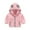 Pink3, variant on Mikilon Kids Shaker Fleece Hooded Jackets Solid Color Cute Dinosaur Print Zipper Jackets Long Sleeve Warm Jackets ,Size 11 Months-8 Years