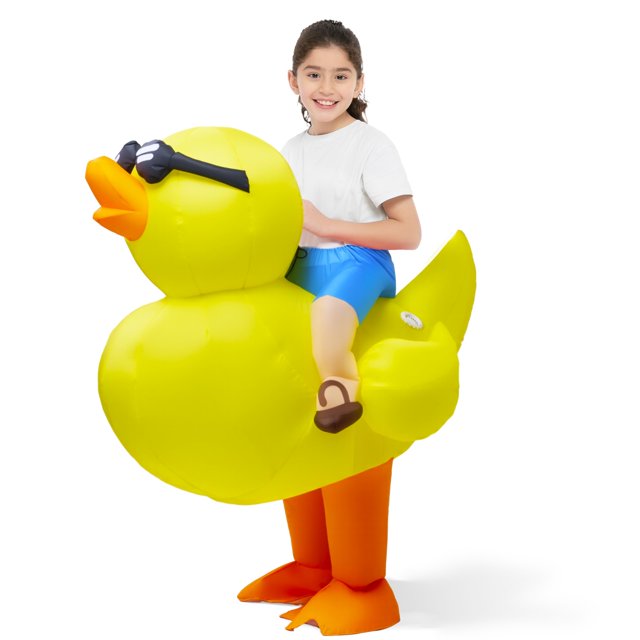 Spooktacular Creations Kids Inflatable Costumes Yellow Duck Blow Costume Halloween Duck Costumes Inflatable Suit Party
