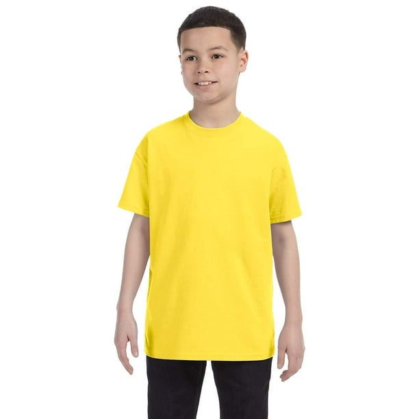 Hanes Authentic Tagless& Kids' Cotton T-Shirt , 54500 , Yellow , X ...