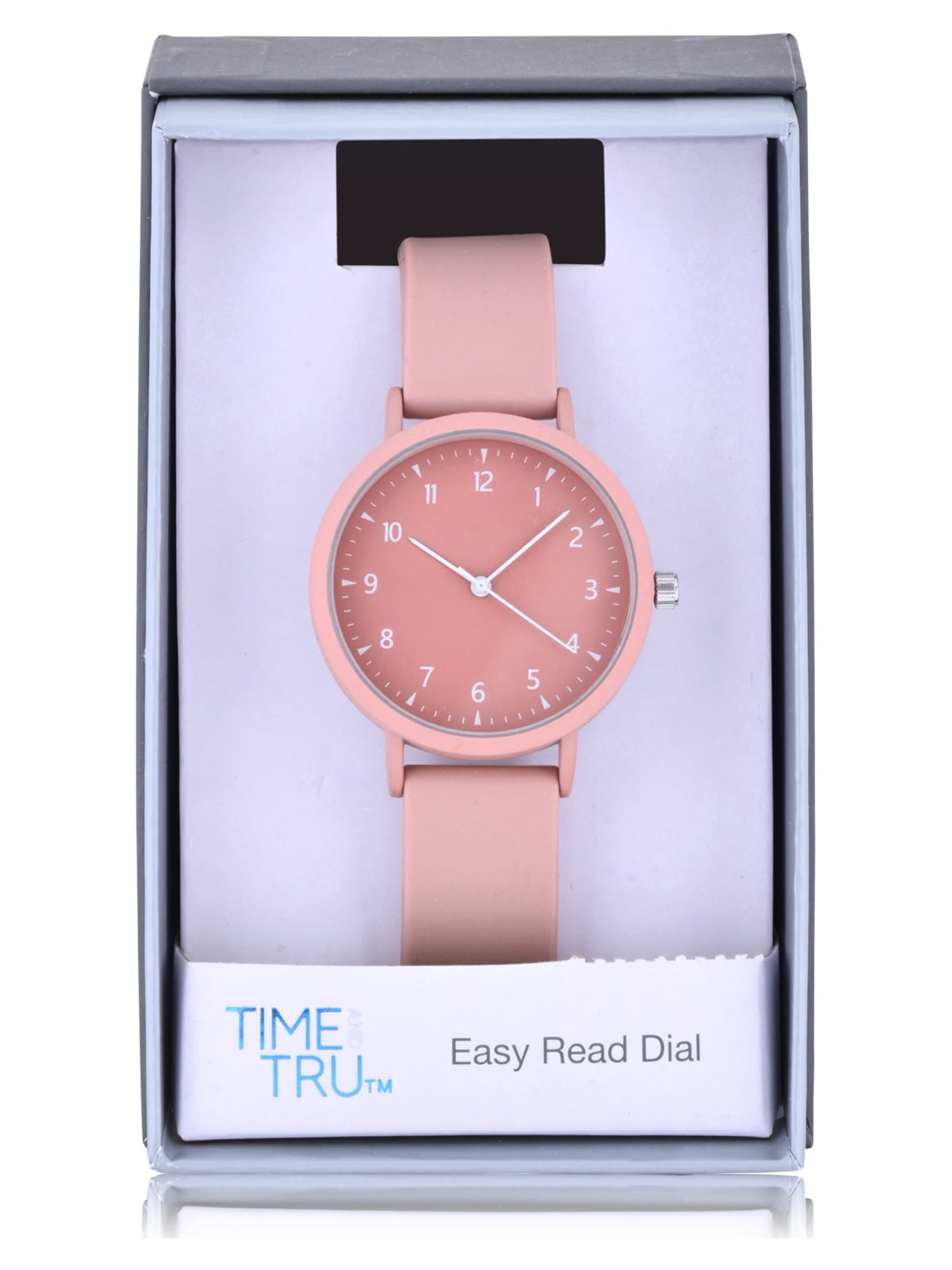 Time and Tru Adult Unisex Analog Watch in Pink and Silicone Band 42000WML Walmart
