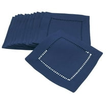 Saro Lifestyle Hemstitched Border Cocktail Napkin (Set of 12)