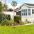 thumbnail image 3 of JAXPETY 79'' Windmill for Yard, Wind Spinner with 360°Rotation and Ground Stakes for Garden, Colorful, 3 of 10