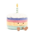 thumbnail image 2 of Jellycat Amuseables Rainbow Birthday Cake Stuffed Toy, Large 10 inches | Dessert Plush | Birthday Gift, 2 of 9