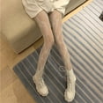 thumbnail image 6 of Sheer White Pantyhose Summer Light Snag Fishnet Tights With Hollow Out Pattern For Women Printed Tights for Women Nylons for Women plus Size Sheer Tights Patterned Tights for Women Sheer Pantyhose, 6 of 8
