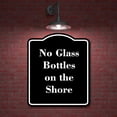 thumbnail image 2 of No Glass Bottles on the Shore BLACK Aluminum Composite Sign 15''x18'', 2 of 9