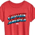 thumbnail image 3 of Marvel Captain America - Logo - Women's Short Sleeve Graphic T-Shirt, 3 of 5