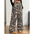 thumbnail image 5 of Michellecmm Women's Wide Leg Camo Pants Lightweight Elastic Waist Camouflage Print Loose Pants Trousers, 5 of 8