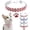Red, variant on 2Pcs Bling Dog Necklace Collar for Small Dogs Rhinestone Puppy Necklace Girl Cute Sparkly Glitter Crystal Diamond Cat Collar for Cat XXS XS Small Medium Breed Female Pets