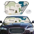 thumbnail image 3 of Lsque Childish Dinosaur Car Windshield Sun Shade | Accordion Folding Style Auto Shade for Car Truck SUV Van | Blocks UV Rays Sun Visor Protector | Small, 3 of 7
