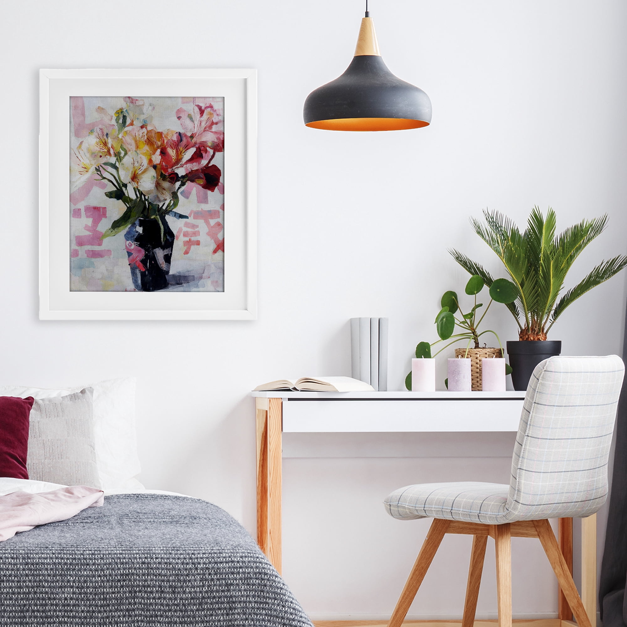 Stupell Industries Zen Blooms Bouquet White Framed Print Under Glass, design by Svetlana Aleynikova