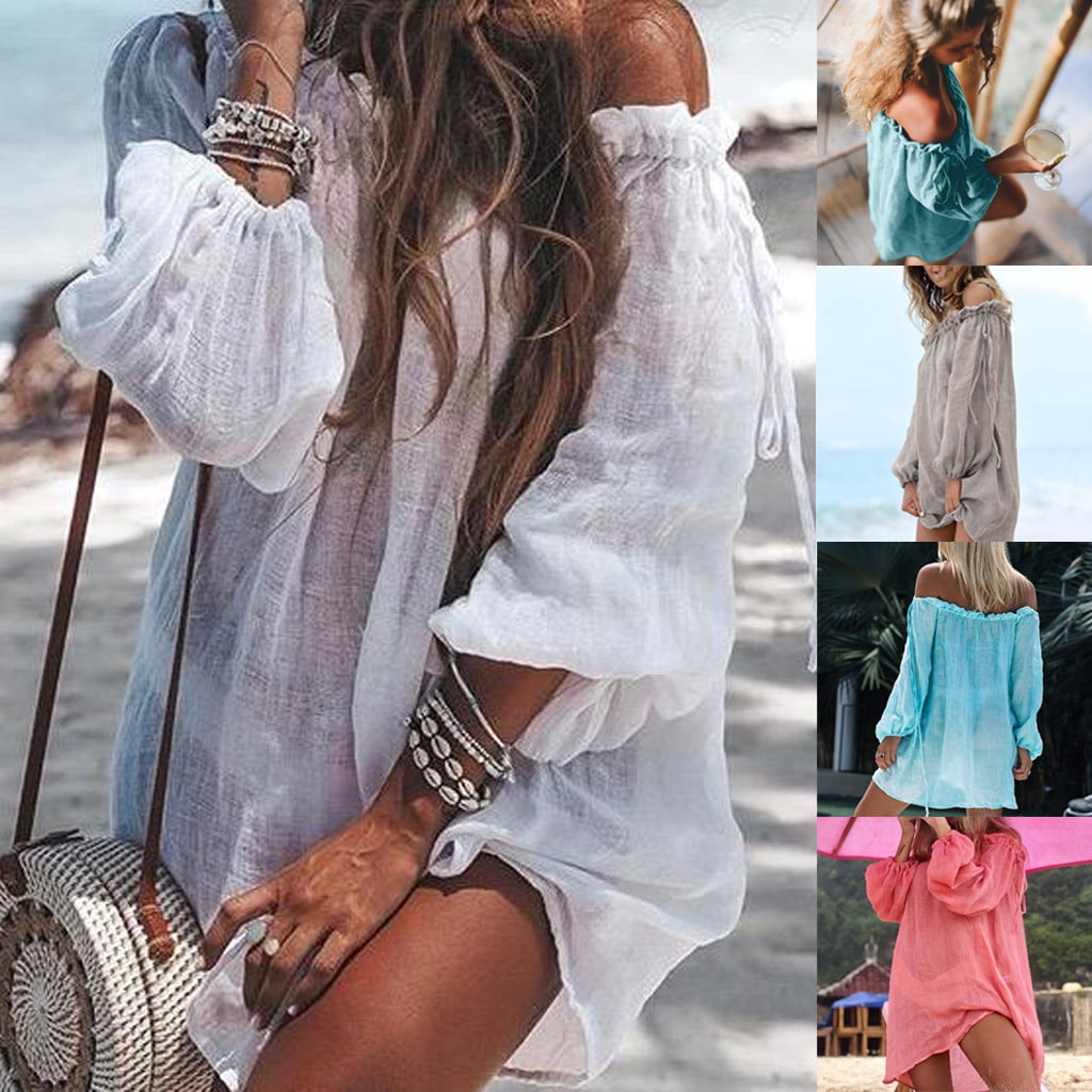 off the shoulder beach cover ups