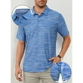 thumbnail image 5 of Demotime Men‘s Golf Shirt Moisture Wicking Quick-Dry Blue L Short Sleeve Casual Polo Shirts for Men, 5 of 8