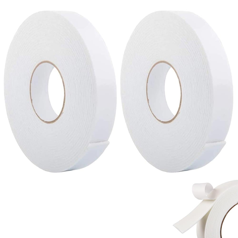 2 Pc Double Sided Heavy Duty Mounting Foam Tape Adhesive 3/4' x 16 FT Permanent